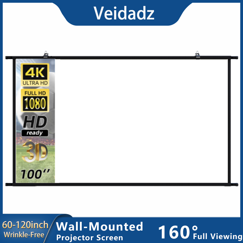 Home Cinema Rack - VEIDADZ จอโปรเจคเตอร์ติดผนัง 60-120 นิ้ว ความหนาแน่นสูง สีขาว