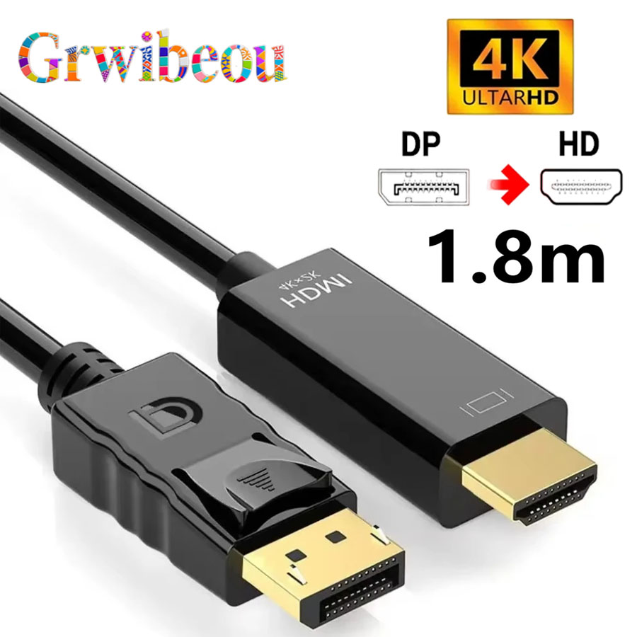 Home Cinema Projector 4K - อะแดปเตอร์แปลง DisplayPort เป็น HDMI รองรับความละเอียด 4K*2K