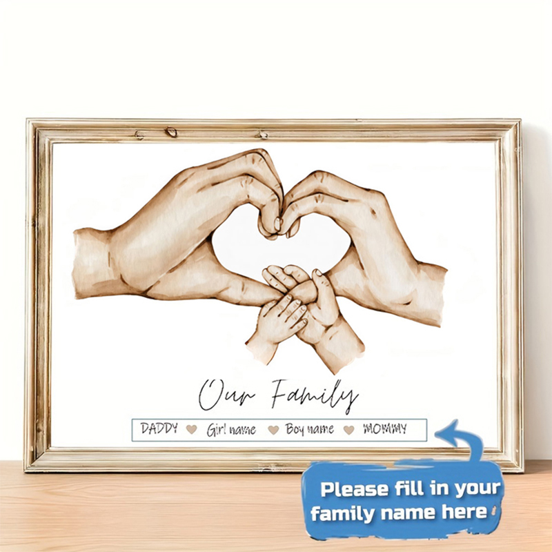 Home Cinema Wall Art - ภาพพิมพ์บนผ้าแคนวาสลายมือครอบครัวแบบกำหนดเอง ภาพศิลปะมินิมอลสไตล์นอร์ดิกสำหรับตกแต่งบ้านในโอกาสครบรอบ