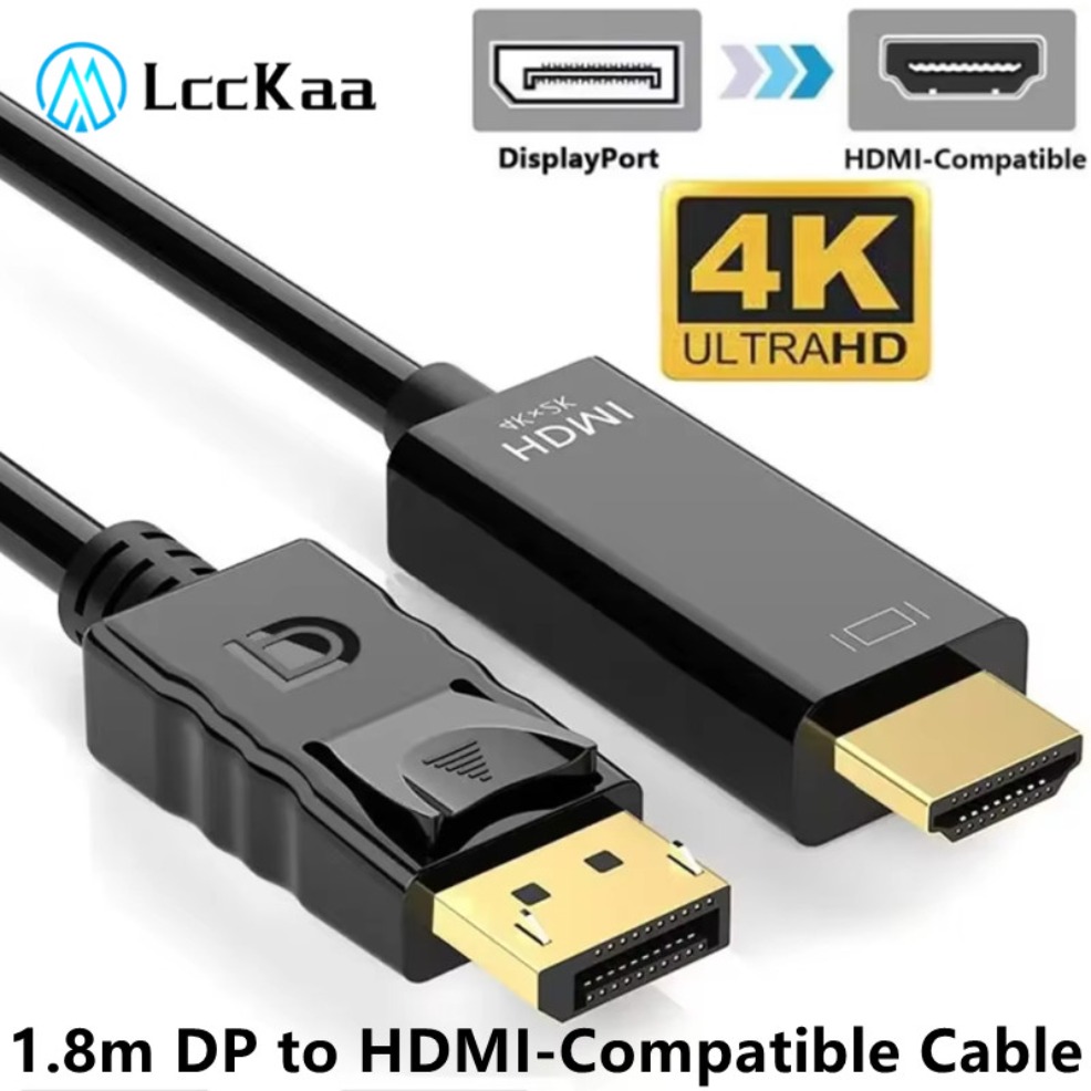 Home Cinema Projector 4K - 4K * 2K DisplayPort ไปยังอะแดปเตอร์ที่รองรับ HDMI