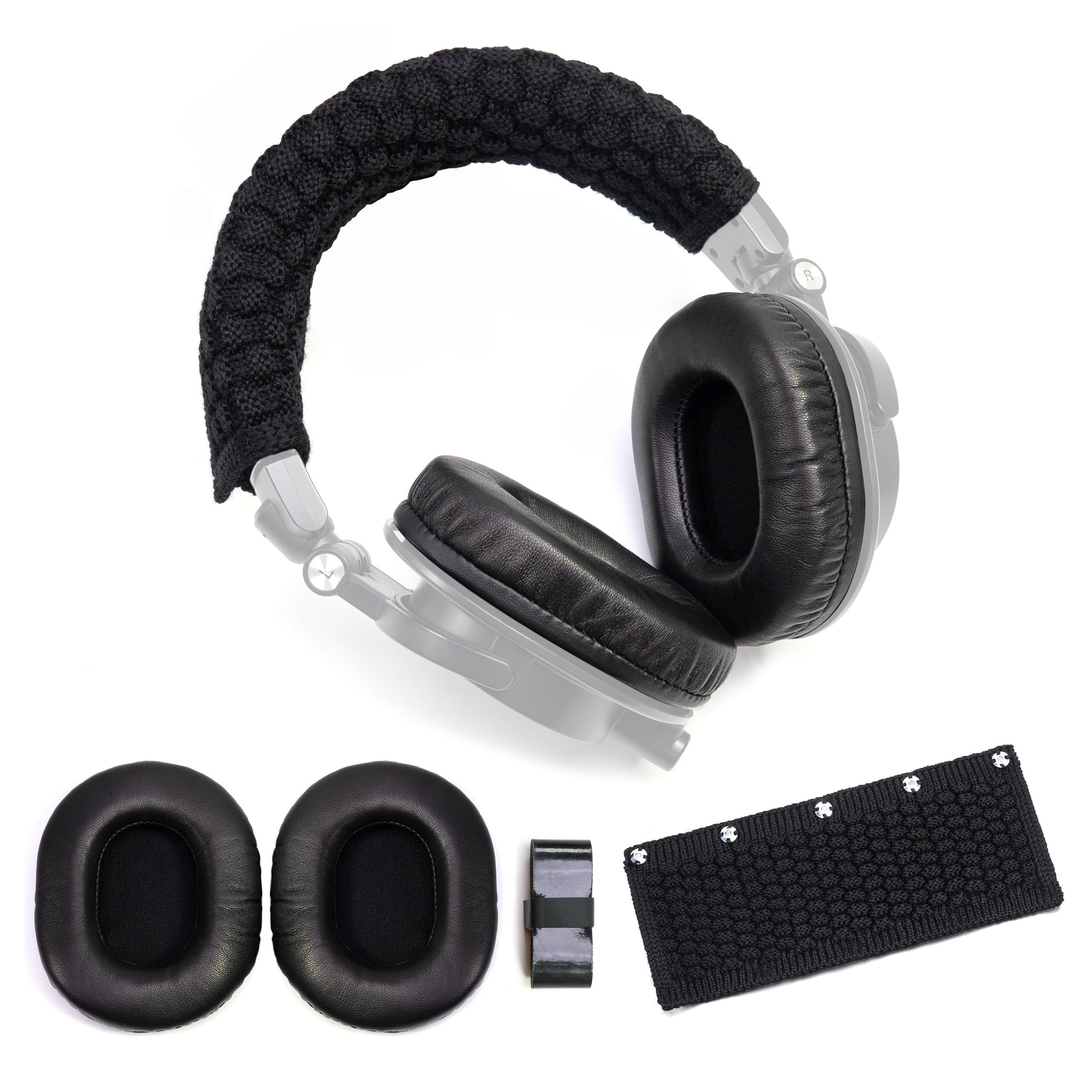 Audio Technica Headphone Ath-M50X - Lambskin ชุดปลอกหมอนที่คาดศีรษะขนสัตว์สำหรับเทคนิคเสียง M50X M50RD M50XBT หูฟัง