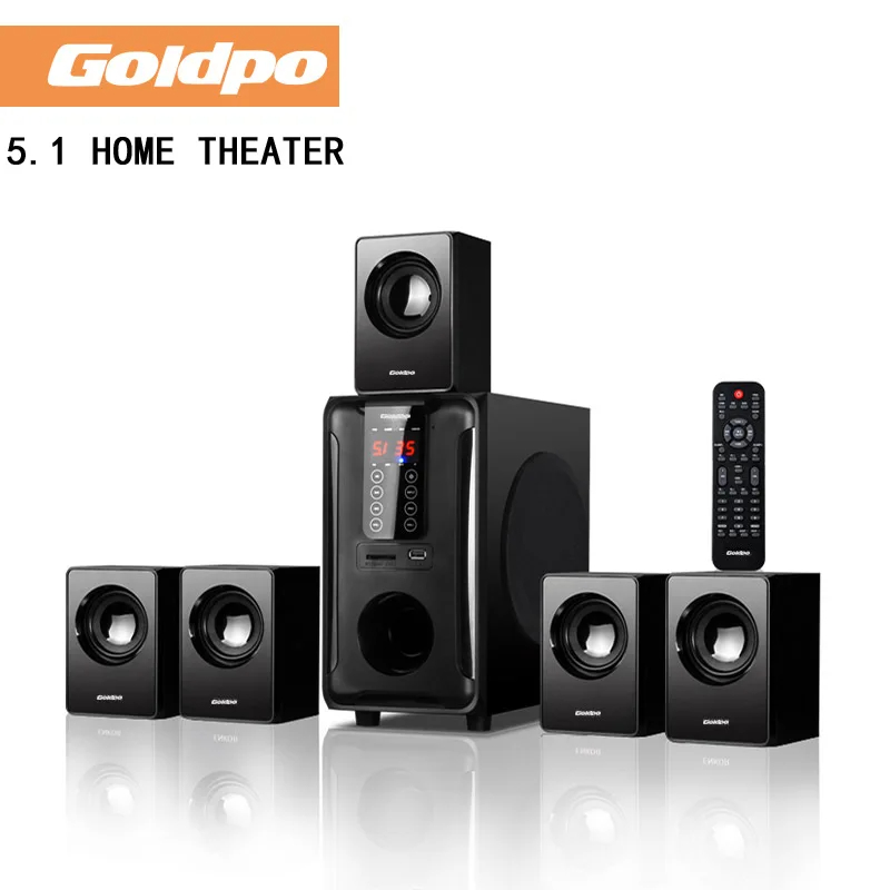 Home Cinema With Wireless Rear Speakers - 5.1เครื่องเสียงมัลติมีเดียแบบตั้งพื้นสำหรับโฮมเธียเตอร์ซับวูฟเฟอร์รอบทิศทาง3D 60วัตต์ทีวีลำโพงบลูทูธพร้อมรีโมทคอนโทรล