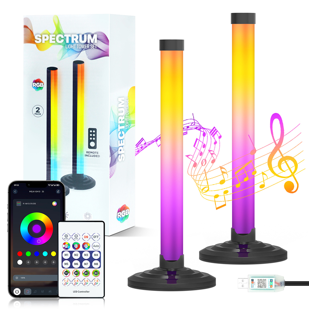 Home Cinema Rack - โคมไฟตั้งพื้นมุมห้อง LED อัจฉริยะ 5V พร้อมระบบซิงค์เพลง RGB