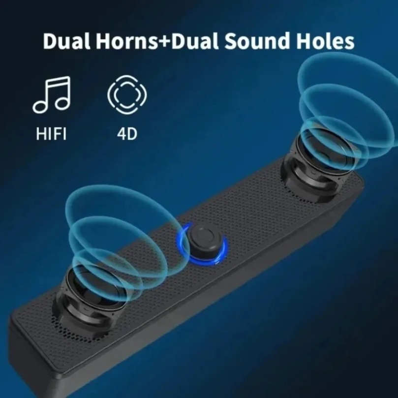 Home Cinema With Wireless Rear Speakers - บลูทูธไร้สายและซาวด์บาร์สำหรับพีซี ลำโพงแบบมีสาย ซาวด์บาร์ที่ใช้พลังงานจาก USB สำหรับทีวี พีซี
