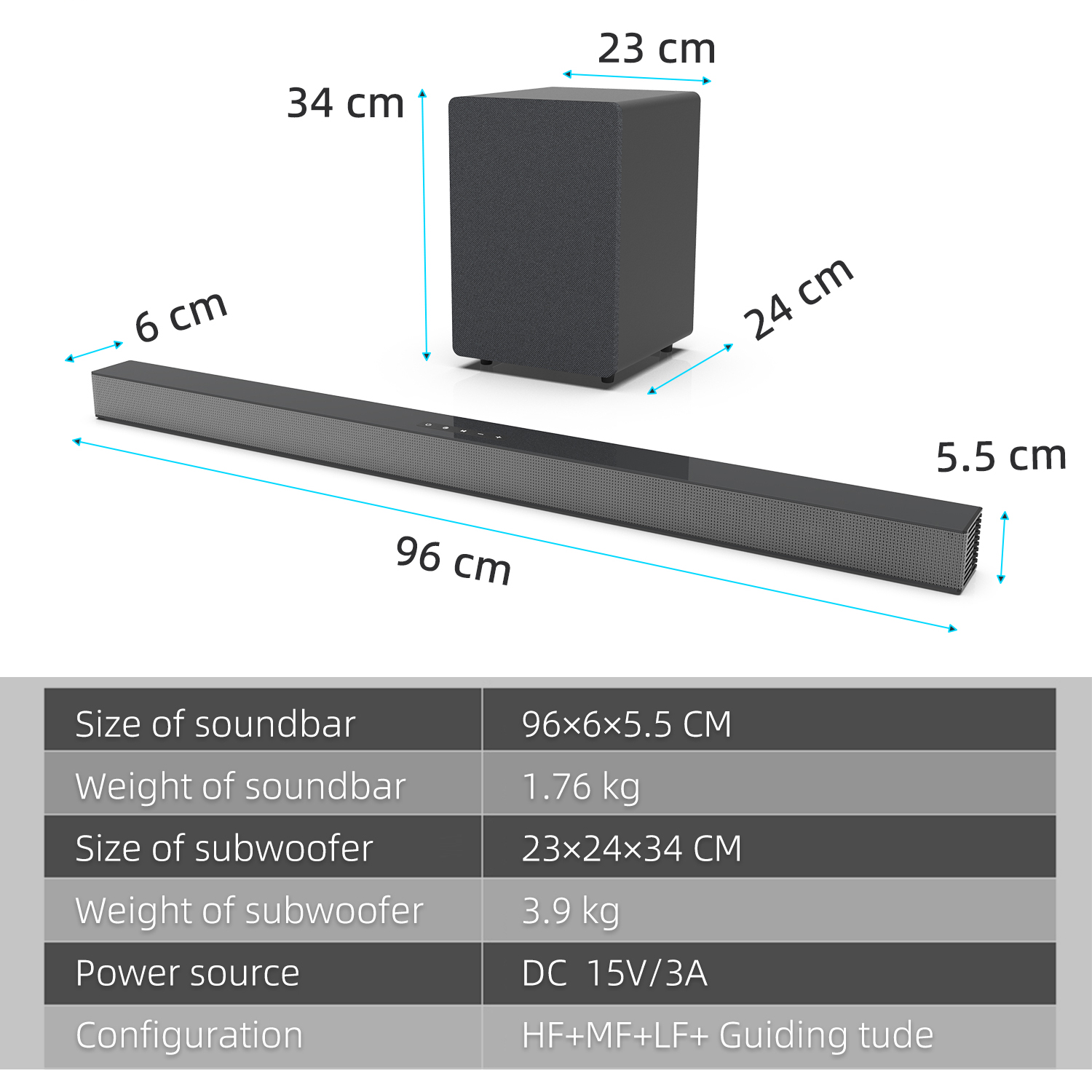 ลำโพงซาวด์บาร์ทีวี 84W พร้อมซั - Home Cinema With Wireless Rear Speakers บทวิจารณ์และราคา