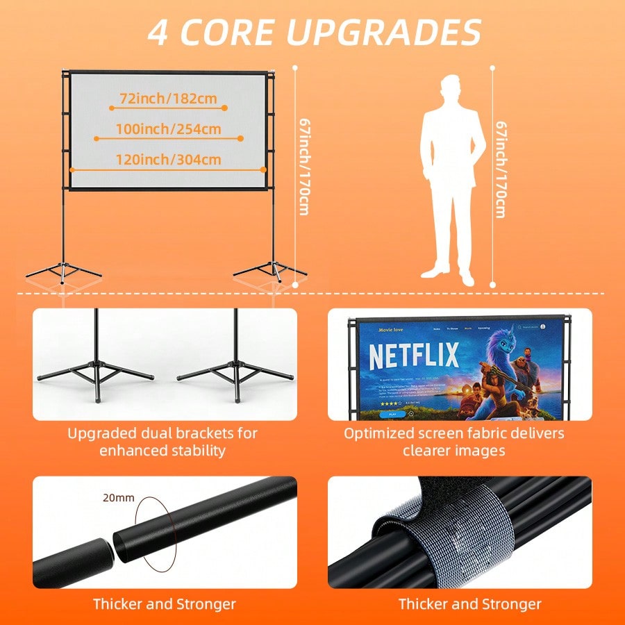 XBJ 100 นิ้ว 4K อัลตร้าเอชดีหน - Home Cinema Rack บทวิจารณ์และราคา