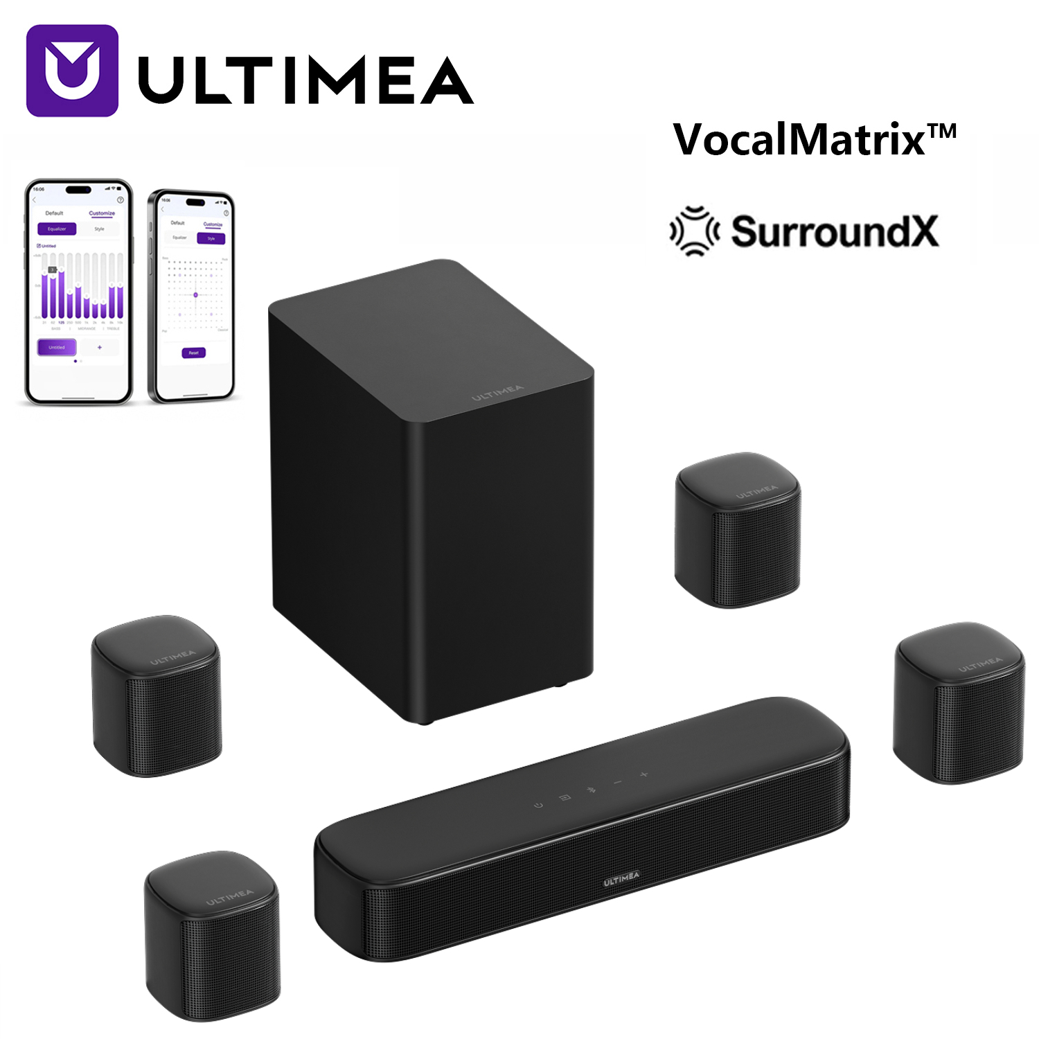 ซาวด์บาร์ ULTIMEA Aura S4T 7.1 - Home Cinema With Wireless Rear Speakers บทวิจารณ์และราคา
