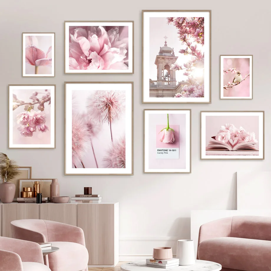 ฤดูใบไม้ผลิสีชมพู Rose Peony S - Home Cinema Wall Art บทวิจารณ์และราคา