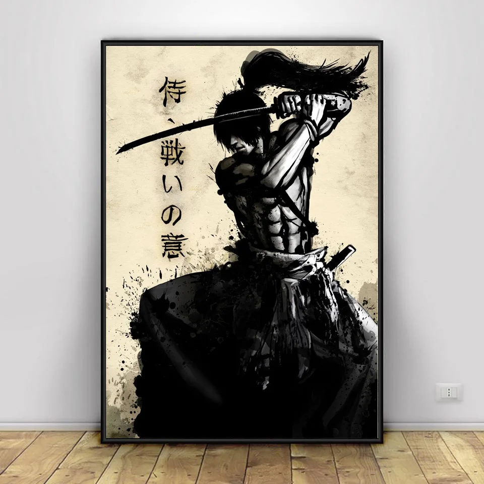 ภาพพิมพ์บนผ้าใบลายซามูไร ซากุร - Home Cinema Wall Art บทวิจารณ์และราคา