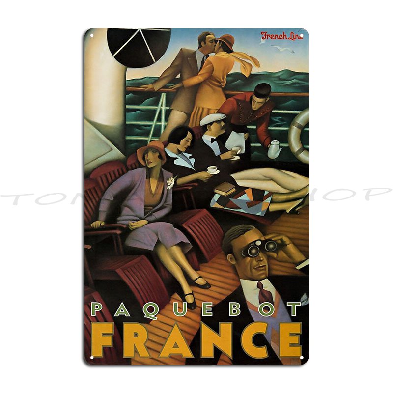 ป้ายโลหะโปสเตอร์สไตล์เรโทรของฝ - Home Cinema France บทวิจารณ์และราคา