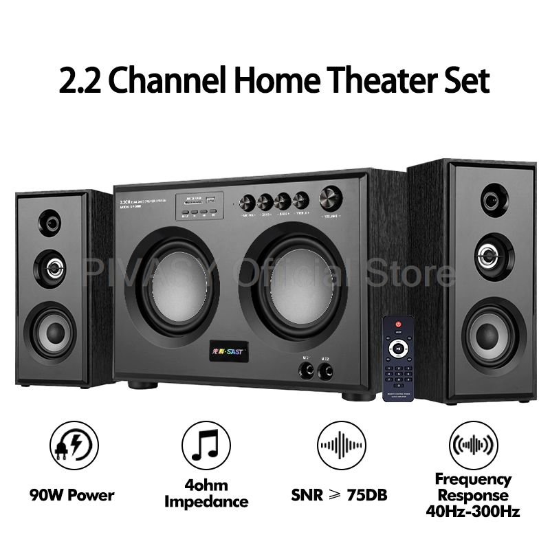 ลำโพงบลูทูธไฮไฟแบบรวมเสียง 3 ท - Home Cinema With Wireless Rear Speakers บทวิจารณ์และราคา
