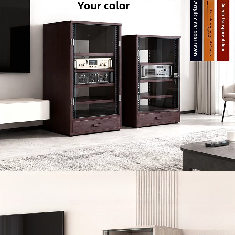 ตู้แอมป์แบบโปร่งใสด้านหน้า 8U  - Home Cinema Rack บทวิจารณ์และราคา